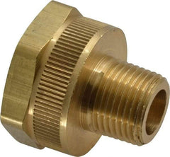 Dixon Valve & Coupling - 3/8 NPTF & 3/4 NH Garden Hose Fitting - Brass, Female Hose to Male Pipe Connector - Industrial Tool & Supply