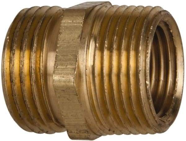 Cerro - 3/4 MGHT & 3/4 MPT Garden Hose Fitting - Brass, Male Hose to Male Pipe Connector - Industrial Tool & Supply