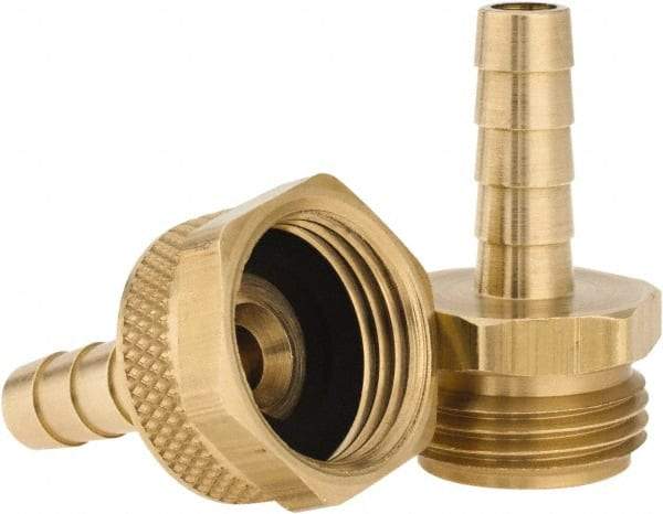 Dixon Valve & Coupling - 3/4 NH Garden Hose Fitting - Brass, Standard Shank Male/Female Set Connector - Industrial Tool & Supply