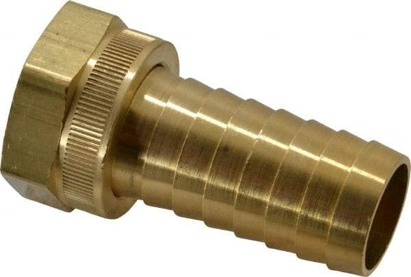 Dixon Valve & Coupling - 1 NH Garden Hose Fitting - Brass, Long Shank Female Swivel Connector - Industrial Tool & Supply