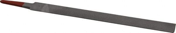 Simonds File - 8" Long, Second Cut, Half Round American-Pattern File - Double Cut, Tang - Industrial Tool & Supply