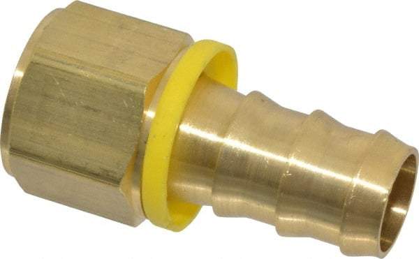 Dixon Valve & Coupling - 3/4" ID 3/4 NPTF Barbed Push On Female Connector - Brass - Industrial Tool & Supply
