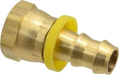 Dixon Valve & Coupling - 1/2" ID 1/2 NPSM Barbed Push On Female Connector - Brass - Industrial Tool & Supply