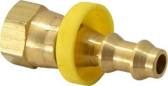Dixon Valve & Coupling - 1/4" ID 1/8 NPSM Barbed Push On Female Connector - Brass - Industrial Tool & Supply