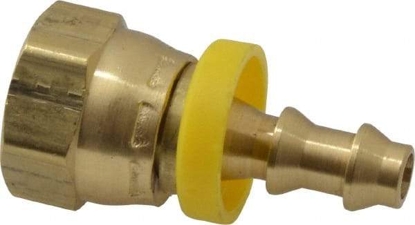 Dixon Valve & Coupling - 1/4" ID 1/4 NPSM Barbed Push On Female Connector - Brass - Industrial Tool & Supply