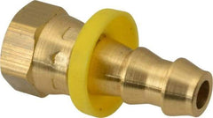Dixon Valve & Coupling - 3/8" ID 1/4 NPSM Barbed Push On Female Connector - Brass - Industrial Tool & Supply