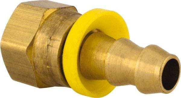 Dixon Valve & Coupling - 3/8" ID 3/8 NPSM Barbed Push On Female Connector - Brass - Industrial Tool & Supply