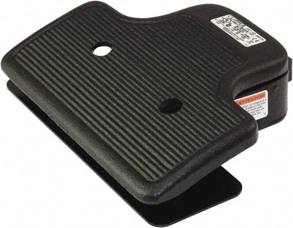 LINEMASTER - 1 Treadle, 20 Amp, 1 hp, Momentary (MO), SPDT, Electric Foot Switch - 1 NEMA Rated, IP20, Cast Iron, 5-1/2" Long x 7" Wide x 1.78" High - Industrial Tool & Supply