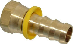 Cerro - 5/8" ID 7/8 UNF Barbed Push On Female Connector - 5/8" OD, Brass - Industrial Tool & Supply
