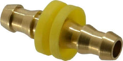 Cerro - 3/8" ID Barbed Push On Splicer - 2.05" Long, Brass - Industrial Tool & Supply
