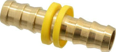 Cerro - 5/8" ID Barbed Push On Splicer - 3.21" Long, Brass - Industrial Tool & Supply