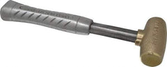 American Hammer - 2 Lb Head 1-1/4" Face Brass Head Hammer - 11-1/2" OAL, Aluminum Handle - Industrial Tool & Supply
