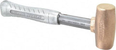 American Hammer - 3 Lb Head 1-1/2" Face Brass Head Hammer - 11-1/2" OAL, Aluminum Handle - Industrial Tool & Supply