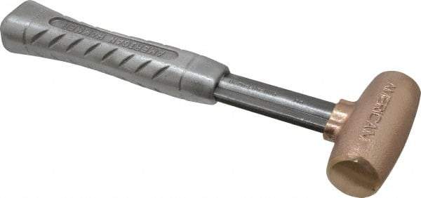 American Hammer - 2 Lb Head 1-1/4" Face Bronze Head Hammer - 11-1/2" OAL, Aluminum Handle - Industrial Tool & Supply