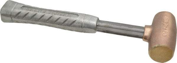 American Hammer - 3 Lb Head 1-1/2" Face Bronze Head Hammer - 11-1/2" OAL, Aluminum Handle - Industrial Tool & Supply