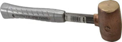 American Hammer - 4 Lb Head 1-3/4" Face Bronze Head Hammer - 11-1/2" OAL, Aluminum Handle - Industrial Tool & Supply