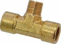 Cerro - 3/8 Male Thread x 3/8 Female Thread, Brass Industrial Pipe Male Branch Tee - MNPTF x FNPTF, 1,200 psi - Industrial Tool & Supply
