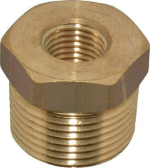 Cerro - 3/4 Male Thread x 1/4 Female Thread, Brass Industrial Pipe Hex Bushing - MNPTF x FNPTF, 1,200 psi - Industrial Tool & Supply