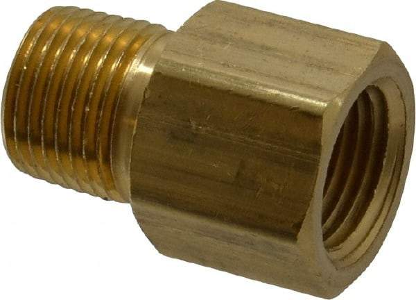 Dixon Valve & Coupling - 1/2 Male Thread x 1/2 Female Thread, Brass Industrial Pipe Adapter - MNPTF x FNPTF, 1,000 psi - Industrial Tool & Supply