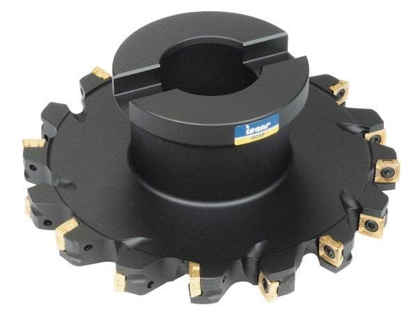 Iscar - Shell Mount B Connection, 3/4" Cutting Width, 2-1/4" Depth of Cut, 8" Cutter Diam, 2" Hole Diam, 8 Tooth Indexable Slotting Cutter - FDN Toolholder, X/QPMT 1205PDTN-HQ Insert - Industrial Tool & Supply