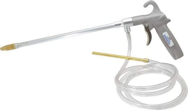 Guardair - 150 Max psi Safety Extension Tube Pistol Type Lever Blow Gun with 6' Siphon Tube - 1/4 NPT, 12" Tube Length, Aluminum - Industrial Tool & Supply