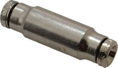 Norgren - 5/32" Outside Diam, Nickel Plated Brass Push-to-Connect Tube Union - 260 Max psi, Tube to Tube Connection - Industrial Tool & Supply