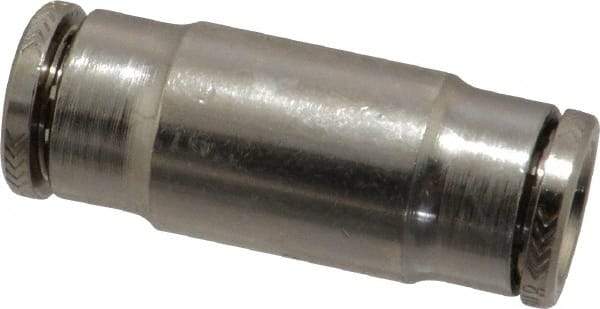 Norgren - 5/16" Outside Diam, Nickel Plated Brass Push-to-Connect Tube Union - 260 Max psi, Tube to Tube Connection - Industrial Tool & Supply