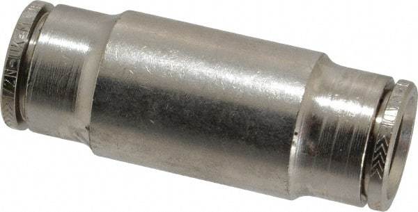 Norgren - 1/2" Outside Diam, Nickel Plated Brass Push-to-Connect Tube Union - 260 Max psi, Tube to Tube Connection - Industrial Tool & Supply