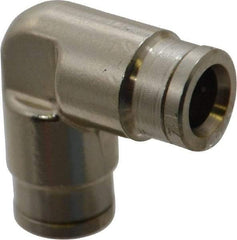 Norgren - 1/4" Outside Diam, Nickel Plated Brass Push-to-Connect Tube Union Elbow - 260 Max psi, Tube to Tube Connection - Industrial Tool & Supply