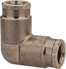 Norgren - 5/16" Outside Diam, Nickel Plated Brass Push-to-Connect Tube Union Elbow - 260 Max psi, Tube to Tube Connection - Industrial Tool & Supply