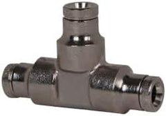 Norgren - 5/32" Outside Diam, Nickel Plated Brass Push-to-Connect Tube Union Tee - 260 Max psi, Tube to Tube Connection - Industrial Tool & Supply