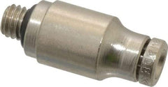 Norgren - 10-32 UNF, Nickel Plated Brass Push-to-Connect Tube Male Connector - 260 Max psi, Tube to Male UNF Connection - Industrial Tool & Supply