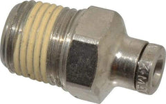 Norgren - 1/8 NPTF, Nickel Plated Brass Push-to-Connect Tube Male Connector - 260 Max psi, Tube to Male NPT Connection - Industrial Tool & Supply