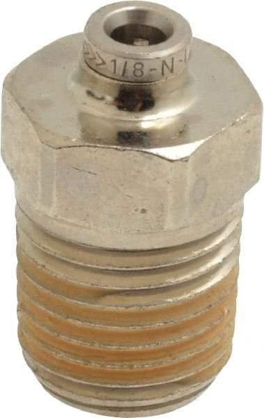 Norgren - 1/4 NPTF, Nickel Plated Brass Push-to-Connect Tube Male Connector - 260 Max psi, Tube to Male NPT Connection - Industrial Tool & Supply