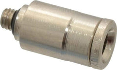 Norgren - 10-32 UNF, Nickel Plated Brass Push-to-Connect Tube Male Connector - 260 Max psi, Tube to Male UNF Connection - Industrial Tool & Supply