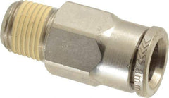 Norgren - 5/16" Tube OD, 1/8 NPTF Nickel Plated Brass Push-to-Connect Tube Male Connector - Tube to Male NPT Connection, 260 Max psi - Industrial Tool & Supply