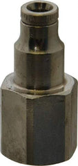 Norgren - 1/8 NPTF, Nickel Plated Brass Push-to-Connect Tube Female Connector - 260 Max psi, Tube to Male NPT Connection - Industrial Tool & Supply