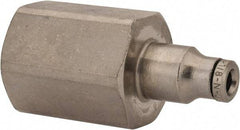 Norgren - 1/4 NPTF, Nickel Plated Brass Push-to-Connect Tube Female Connector - 260 Max psi, Tube to Male NPT Connection - Industrial Tool & Supply