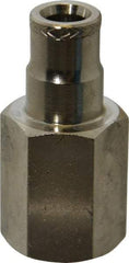 Norgren - 1/4 NPTF, Nickel Plated Brass Push-to-Connect Tube Female Connector - 260 Max psi, Tube to Male NPT Connection - Industrial Tool & Supply