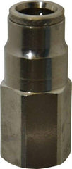 Norgren - 1/4 NPTF, Nickel Plated Brass Push-to-Connect Tube Female Connector - 260 Max psi, Tube to Male NPT Connection - Industrial Tool & Supply