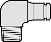 Norgren - 1/4 NPTF, Nickel Plated Brass Push-to-Connect Tube Male Elbow - 260 Max psi, Tube to Male NPT Connection - Industrial Tool & Supply