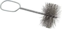 Schaefer Brush - 2-1/4 Inch Actual Brush Diameter, 2 Inch Inside Diameter, Carbon Steel, Plumbing, Hand Fitting and Cleaning Brush - 2-1/8 Refrigeration Outside Diameter, 1 Inch Brush Length, 15/16 Inch Trim Length, 0.01 Wire, Oval Formed Wire Handle - Industrial Tool & Supply