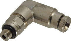 Norgren - 10-32 UNF, Nickel Plated Brass Push-to-Connect Tube Male Swivel Elbow - 260 Max psi, Tube to Male UNF Connection - Industrial Tool & Supply