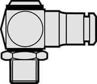 Norgren - 1/4 NPTF, Nickel Plated Brass Push-to-Connect Tube Banjo Elbow - 260 Max psi, Tube to Male Connection - Industrial Tool & Supply