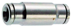 Norgren - 3/16" Outside Diam, Nickel Plated Brass Push-to-Connect Tube Conversion Union - 260 Max psi, Tube to Tube Connection - Industrial Tool & Supply