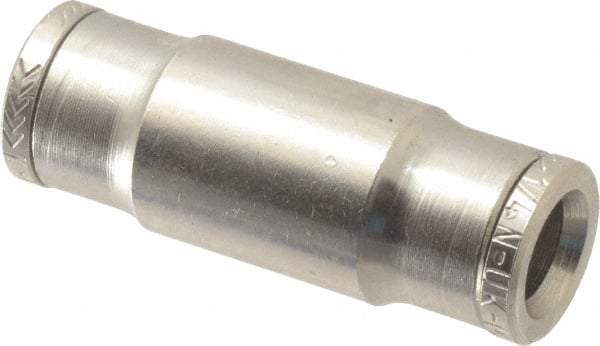 Norgren - 1/4" Outside Diam, Nickel Plated Brass Push-to-Connect Tube Conversion Union - 260 Max psi, Tube to Tube Connection - Industrial Tool & Supply