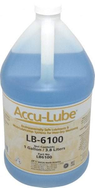 Accu-Lube - Accu-Lube LB-6100, 1 Gal Bottle Cutting & Sawing Fluid - Natural Ingredients, For Cutting, Drilling, Grinding, Milling, Punching, Stamping, Tapping - Industrial Tool & Supply
