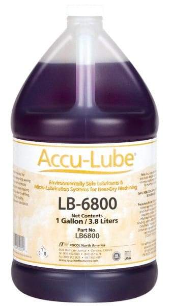 Accu-Lube - Accu-Lube LB-6800, 1 Gal Bottle Cutting & Sawing Fluid - Natural Ingredients, For Cutting, Grinding - Industrial Tool & Supply