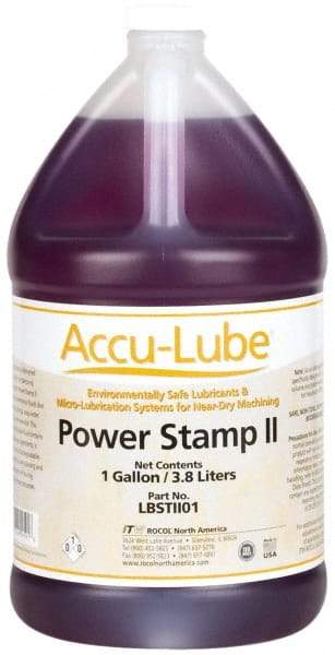 Accu-Lube - Accu-Lube Power Stamp II, 1 Gal Bottle Stamping Fluid - Water Soluble, For Machining - Industrial Tool & Supply