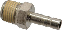 Norgren - 1/4 BSPT, Nickel Plated Brass Push-to-Connect Male Stem Connector - 260 Max psi, Stem to Male Connection - Industrial Tool & Supply
